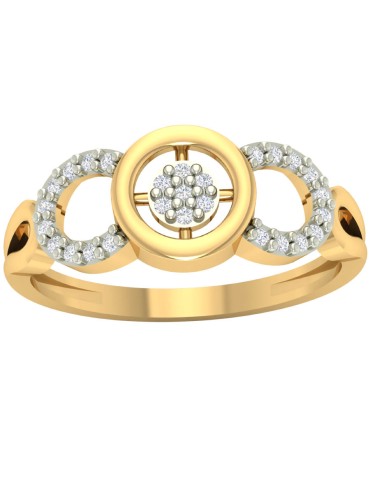 ZŁOTY PIERŚCIONEK OKRĄG Z...