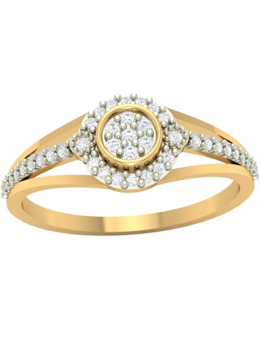 ZŁOTY PIERŚCIONEK OKRĄGŁY Z...