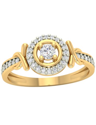 ZŁOTY PIERŚCIONEK OKRĄGŁY Z...