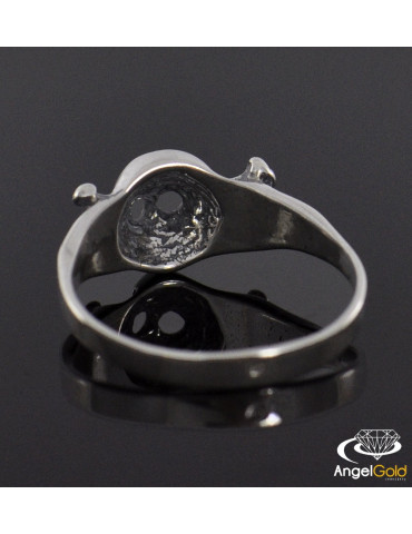 SREBRNY PIERŚCIEŃ CZASZKA PIRACKA PRÓBA 925