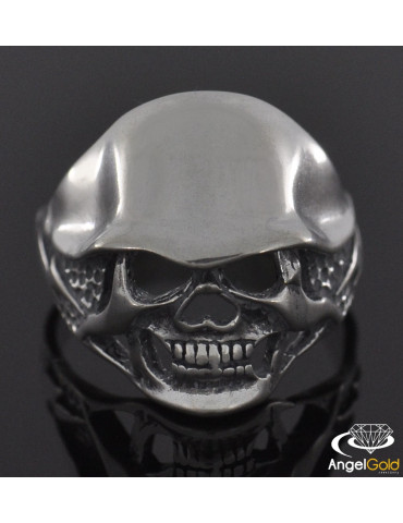 SREBRNY PIERŚCIEŃ Z CZASZKĄ PRÓBA 925