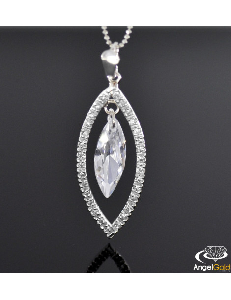 SREBRNY KOMPLET Z KRYSZTAŁAMI SWAROVSKIEGO PR. 925