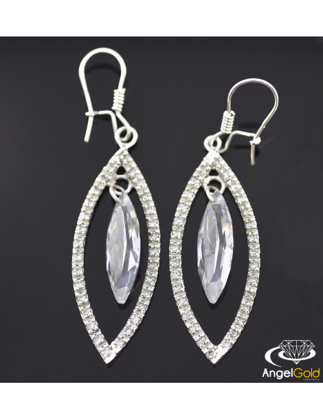 SREBRNY KOMPLET Z KRYSZTAŁAMI SWAROVSKIEGO PR. 925