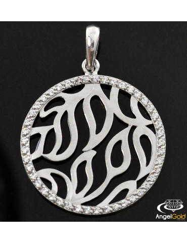 SREBRNY WISIOREK AŻUROWE KÓŁKO Z CYRKONIAMI PR. 925