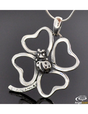 SREBRNY WISIOREK KONICZYNKA Z BIEDRONKĄ PR. 925