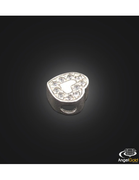 SREBRNY WISIOREK SERDUSZKO Z CYRKONIAMI PR. 925