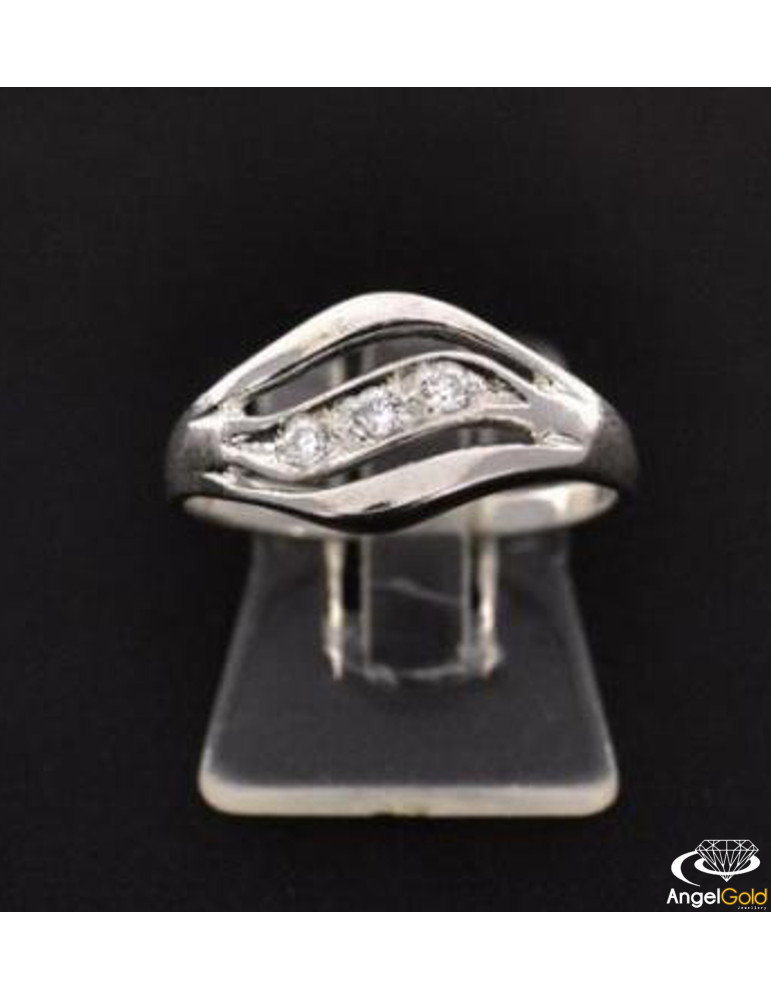 SREBRNY PIERŚCIONEK Z CYRKONIAMI PR. 925