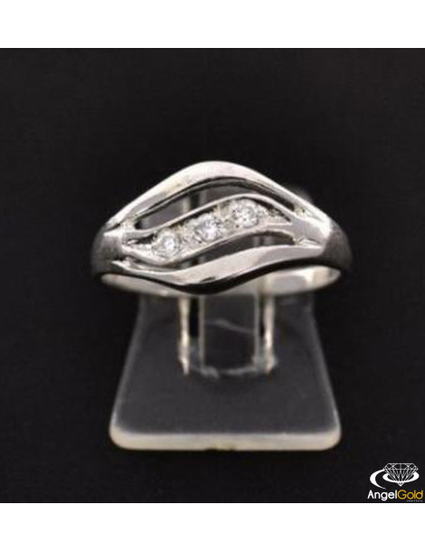 SREBRNY PIERŚCIONEK Z CYRKONIAMI PR. 925