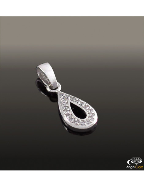 SREBRNY WISIOREK ŁEZKA Z CYRKONIAMI PR. 925