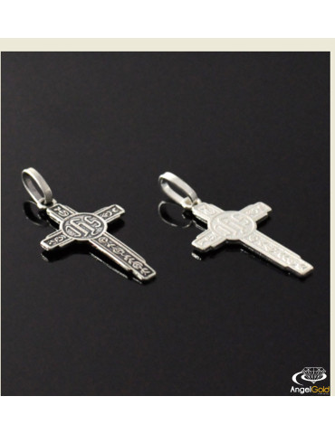 SREBRNY KRZYŻ Z CHRYSTOGRAMEM PR. 925