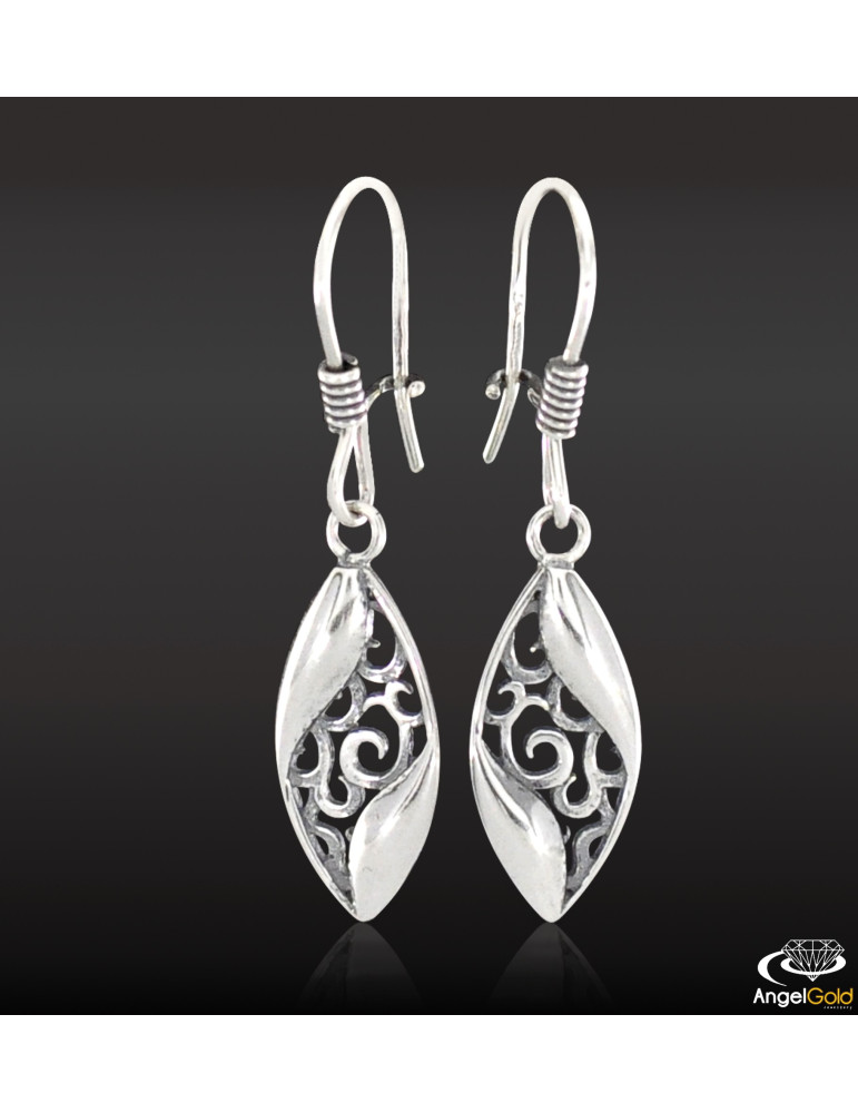 SREBRNE KOLCZYKI AŻUROWE NA BIGLU PR. 925