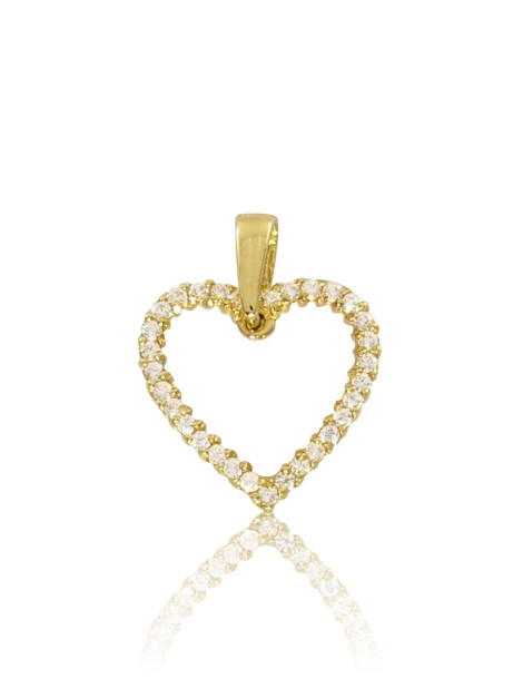 ZŁOTY WISIOREK SERDUSZKO Z CYRKONIAMI PR. 333