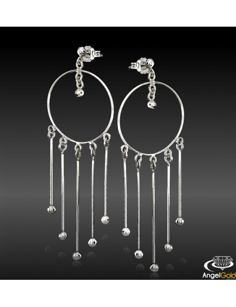 SREBRNE RUCHOME KOLCZYKI KOŁA NA SZTYFT