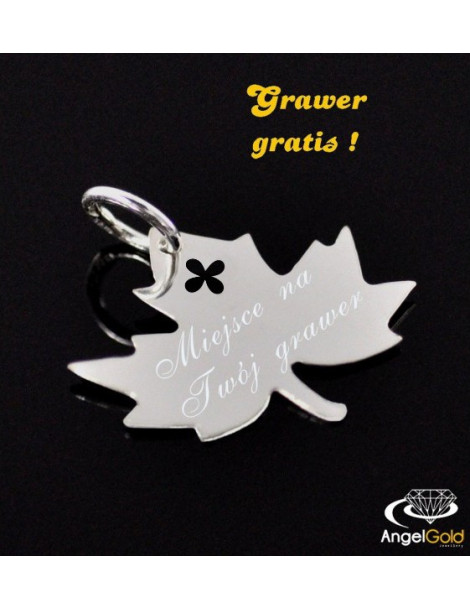 SREBRNY WISIOREK LISTEK PR. 925 + GRAWER GRATIS!