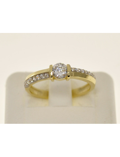 ZŁOTY PIERŚCIONEK ZARĘCZYNOWY PR. 585