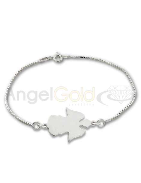 SREBRNY KOMPLET CELEBRYTKI ANIOŁKI PR. 925 + GRAWER GRATIS