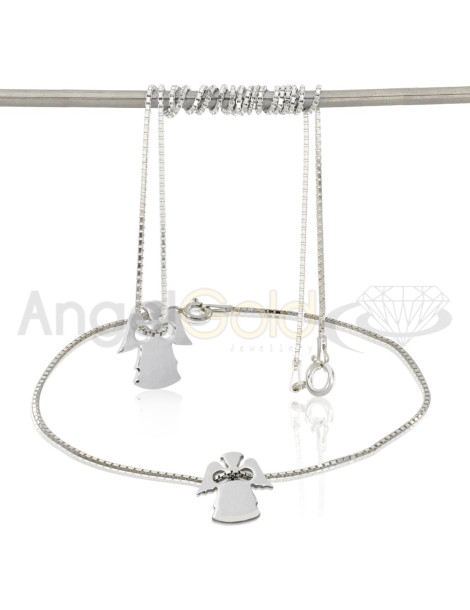 SREBRNY KOMPLET CELEBRYTKI ANIOŁKI PR. 925 + GRAWER GRATIS!