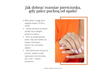 Jak dobrać rozmiar pierścionka przy puchnących palcach?